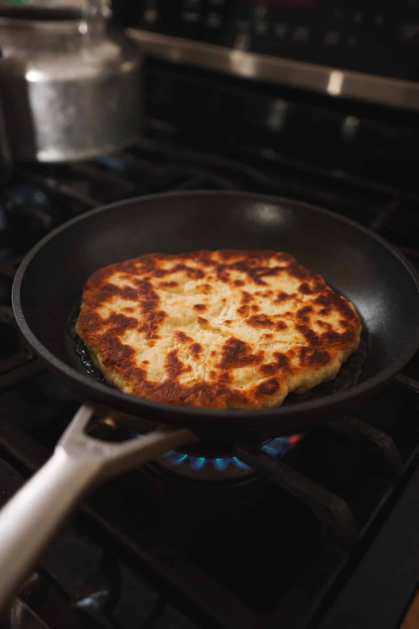 Freshly baked bannock served as part of traditional Inuit food in Nunavik